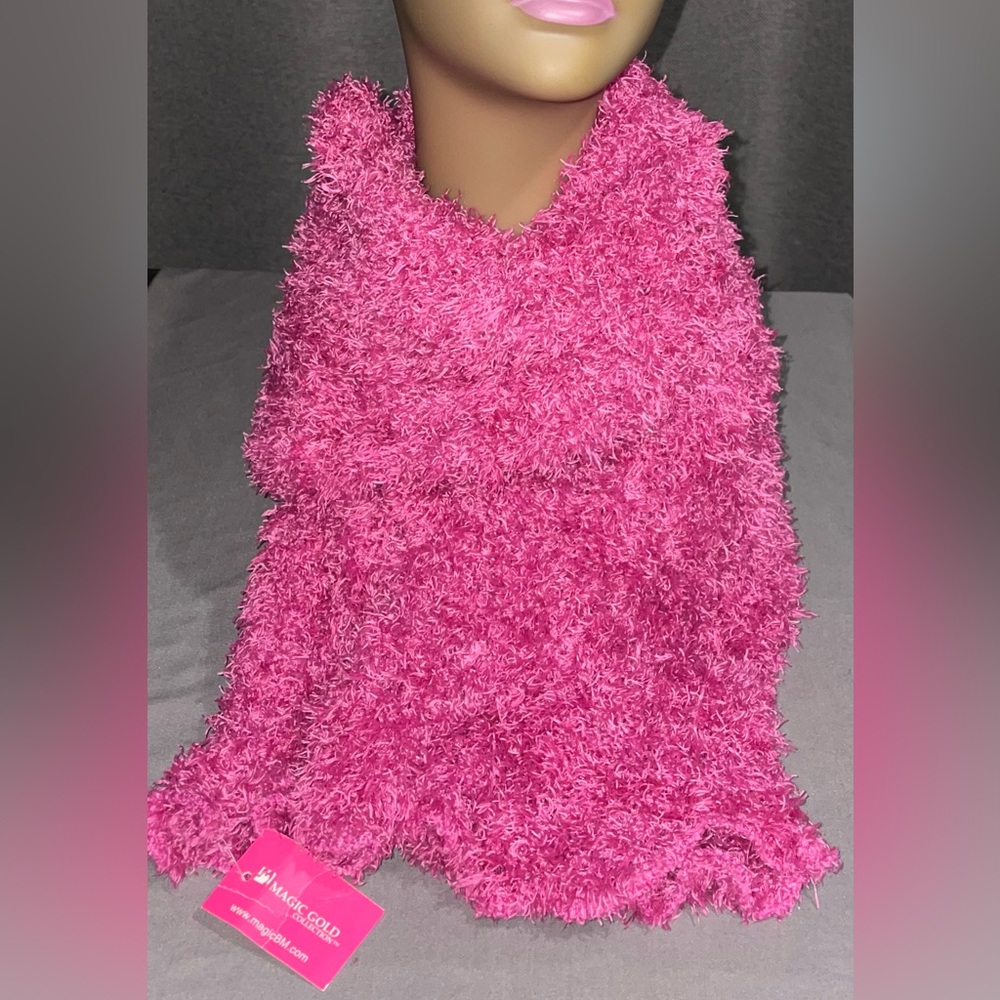 Shaggy Pink Scarf